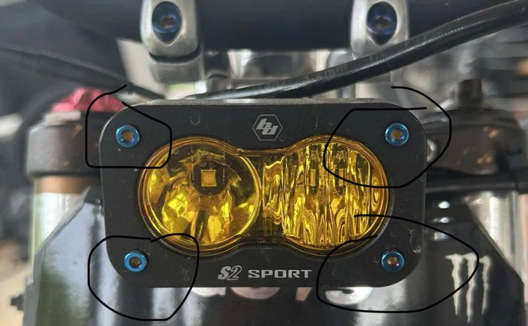 Titanium Burnt Blue Baja Bolts