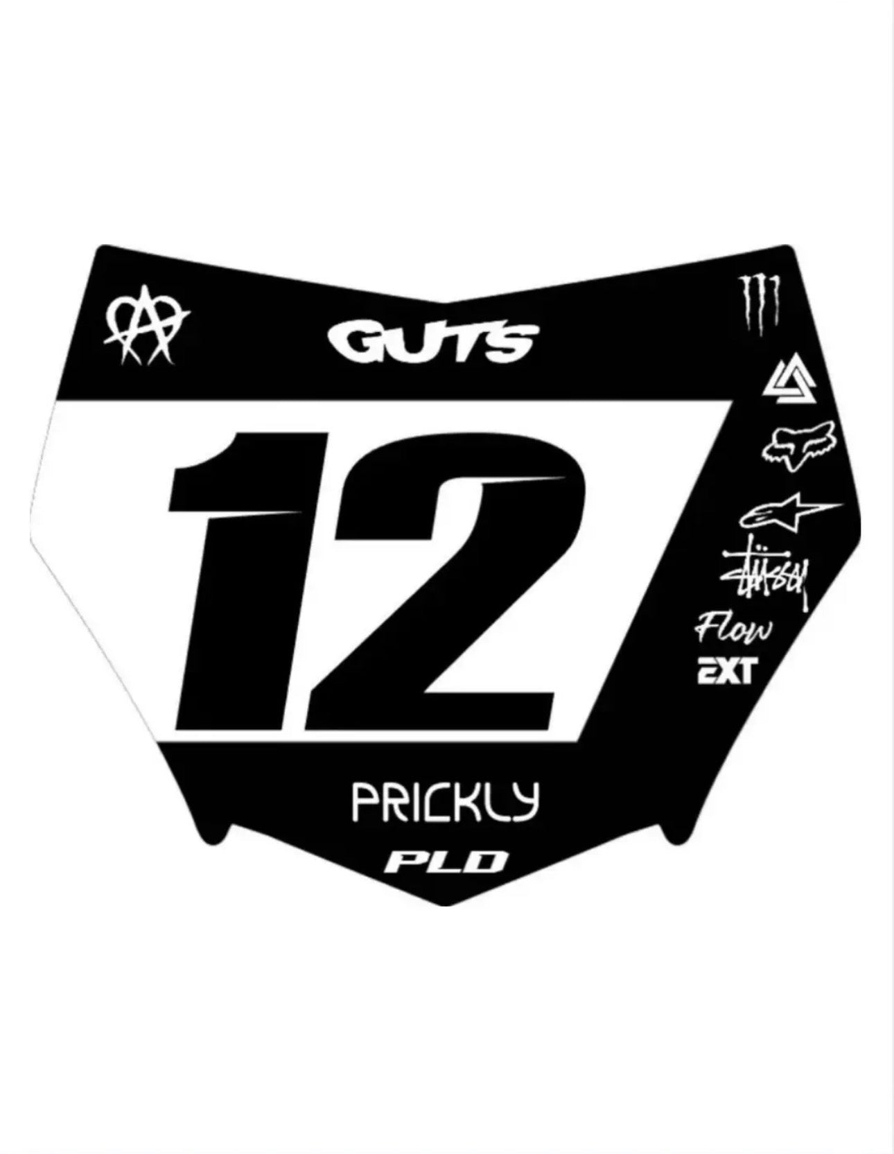 Custom ODI Number Plate Decal